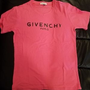 Givenchy t shirt short sleeve pink unisex